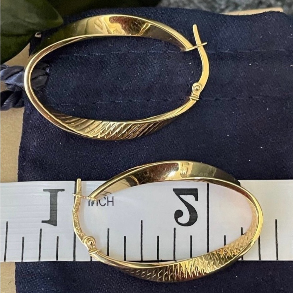14k Solid Gold Hoop Earrings